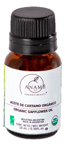 Aceite De Cártamo Orgánico X 10 Ml.- Certificado  Aname Vio 