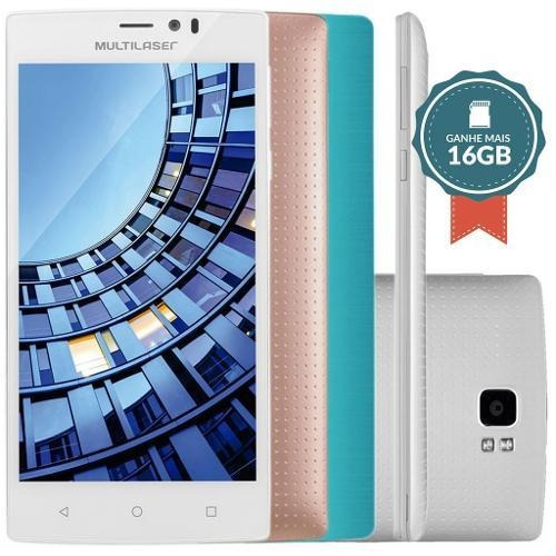 Smartphone Ms60 Colors Dual Branco + 2 Capas E 1 Microsd 16g