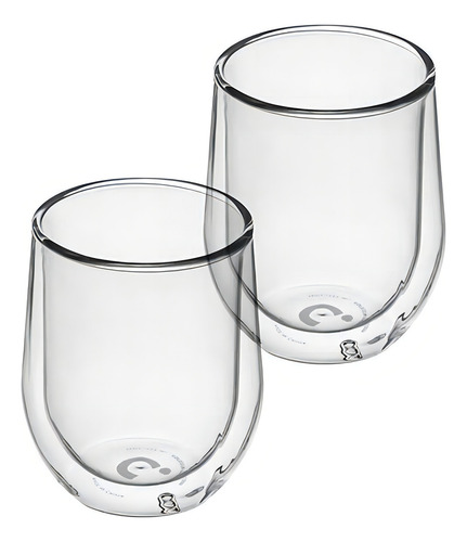 Set 2 Vasos De Vidrio Doble Pared 355 Ml Corkcicle Color Transparente