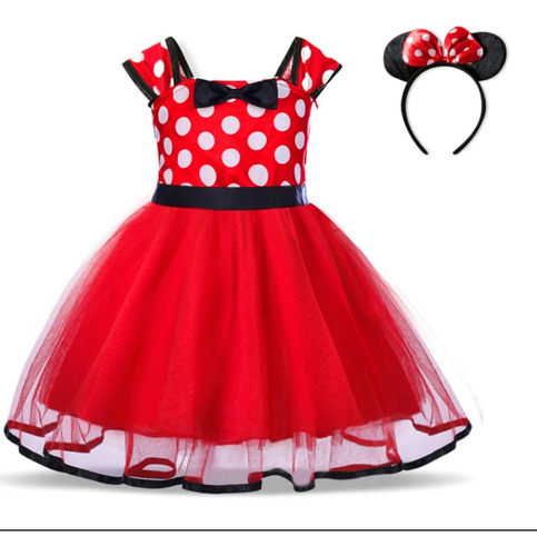 Vestido Disfraz De Minnie Mouse