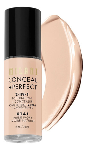 Conceal + Perfect 2-in-1 Foundation + Concealer Tono 01a1 Nude Ivory