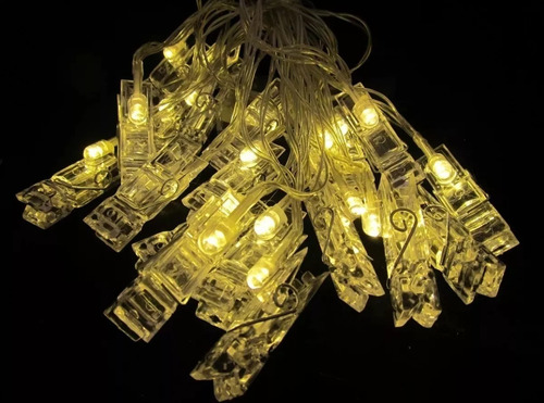 Imagen 10 de 10 de Guirnalda Luces Led 20 Broches 3 Metros Pilas Fiesta Diversi
