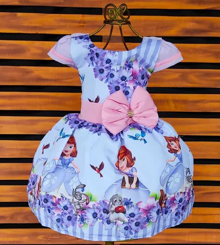 Vestido Temático Princesa Sofia Rosa