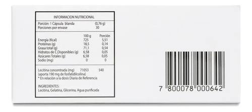 Cerbrol Fosfatidilcolina Para Memoria 30 Cápsulas Blandas