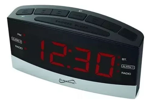  Radio Reloj Bluetooth  Radios Despertador  Negro Sc381