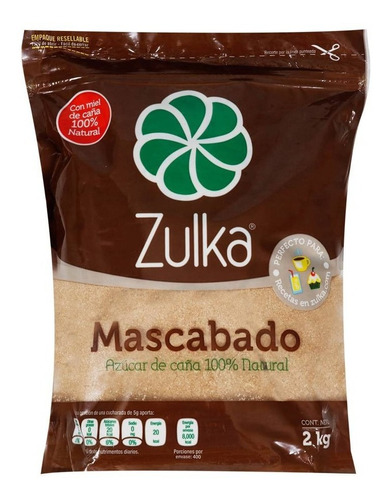 Azucar Mascabado Zulka Bolsa 2kg