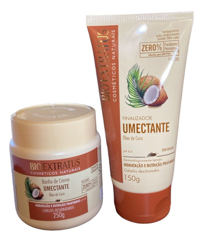 Kit Umectante Finalização 1 Banho 250ml 1 Finalizador 150ml