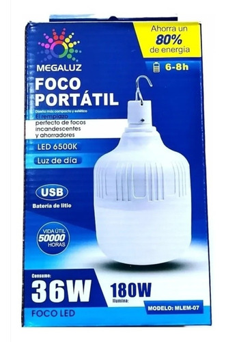 12 Pack Foco De Emergencia Recargable Led 36w  Luz Blanca