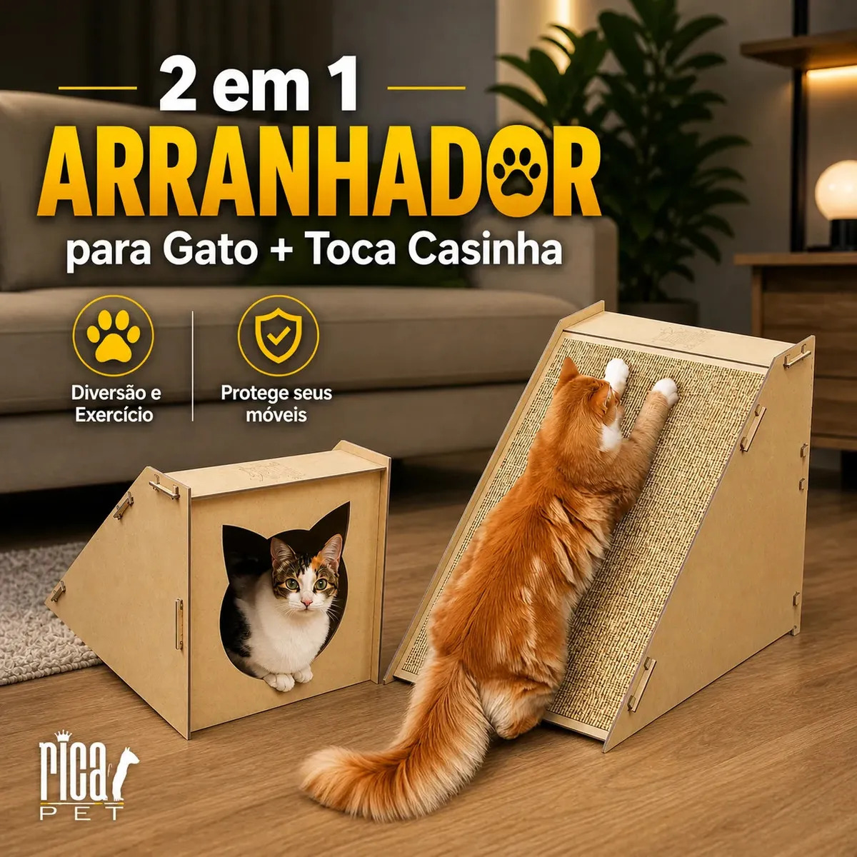 Arranhador Gato Rampa Anti Estresse Brinquedo Toca Casinha Cor Cinza Carpete Móveis Brinquedo Afiar Unhas Gatinho Filhote Enriquecimento Ambiental Nicho Cama