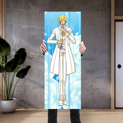 Cuadro Grande 30x80 Cm One Piece Sanji Traje Blanco Animeras