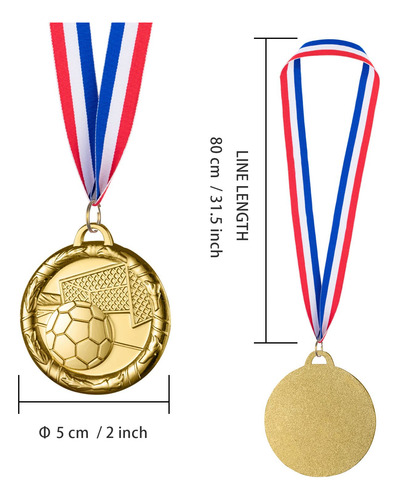 Abaokai - Juego De 12 Medallas De FĂștbol Para Premios Para N