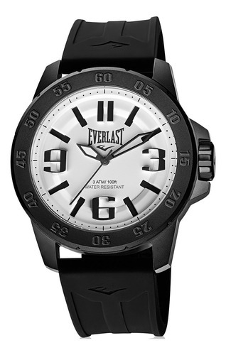 Relógio Pulso Everlast Masculino Esporte Silicone Preto E695