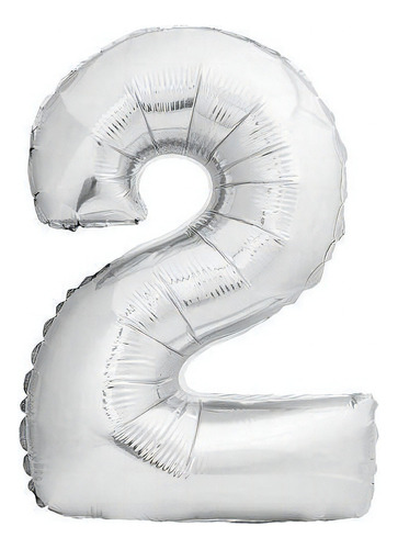 Balão Metalizado Numeral Prateado 16 Polegadas Golden Festa Cor 2