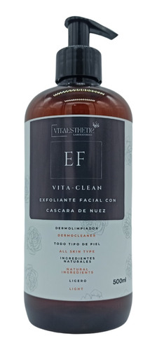 Vita-clean Exfoliante Facial Profesional 500ml Cabina Nuez