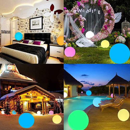 New,, Bola De Luz Led Con Forma De Esfera Colorida Rgb Con