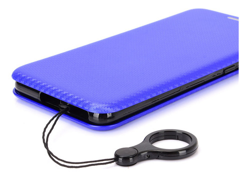 Funda Tipo Cartera De Fibra De Carbono For Teléfono Nokia