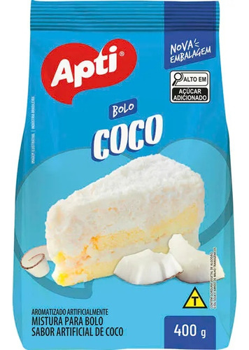 Mistura Pronta Para Bolo Apti Sabor Coco Premium 400g