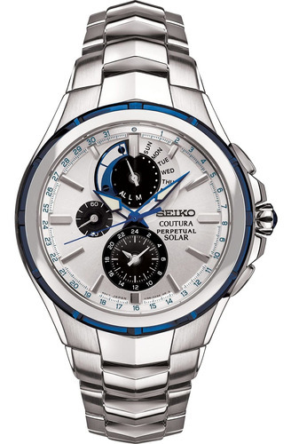 Reloj De Vestir Solar Seiko Para Hombre Con Correa De Acero