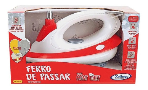 Brinquedo Ferro De Passar Mini Chef Faz De Conta Xalingo