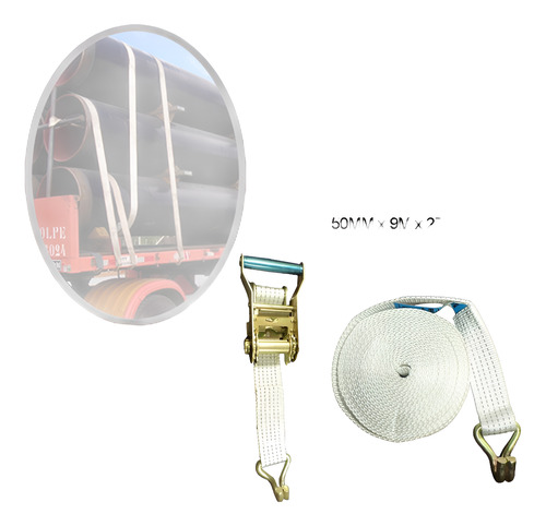 Fita Cinta Com Catraca Para Carga 50mm X 9m 2ton Quality Fix