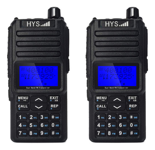 Hys Vhf Uhf Dual Ptt Key Recepcion Recargable Canal Bateria