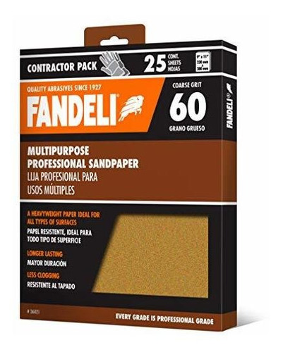 Fandeli ******* Sheets Grit Multipurpose Papel De Lija, 9  X