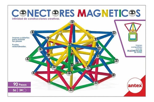 Conectores Magneticos Construccion Imantada 90 Pz Antex 1265
