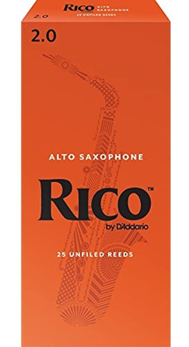 Rico By Daddario Ria2520 Cañas De Saxo Soprano, Fuerza 2.0,