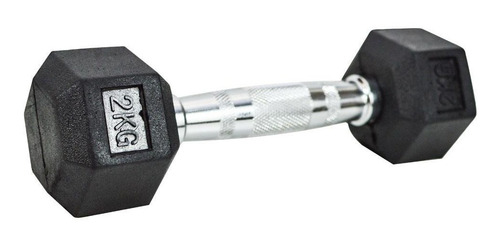 Par De Halteres Dumbell Sextavado Ahead Sports As2102 2kg Cor Preto