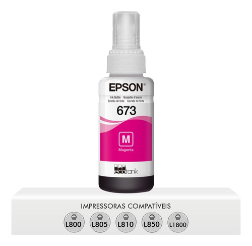 Refil Original Epson 673 L800 L805 L810 L850 L1800 Magenta