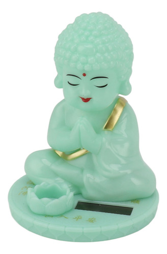 Adorno De Buda Con Cabeza De Buda Luminosa Alimentada Por En