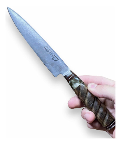 Cuchillo Artesanal Acero Inox 14cm + Grabado Personalizado