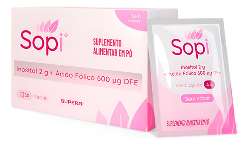 Sopi - Inositol E Ácido Fólico - 30 Sachês