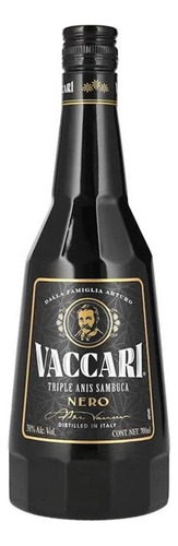 Paquete De 3 Licor De Sambuca Vaccari Nero 700 Ml