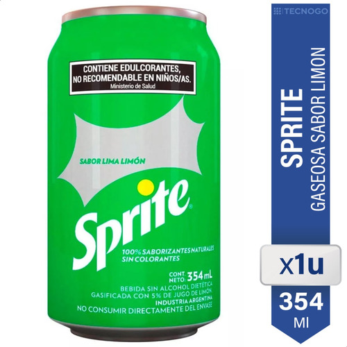 Sprite Sin Azucar Lata 354ml Gaseosa Sin Azucares Bebidas Ml