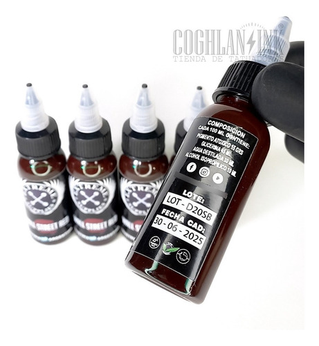 Imagen 2 de 8 de Tinta Tattoo Extreme Wall Street Red X 1oz Tatuajes Tatuar