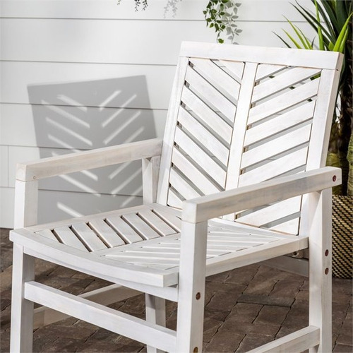 Sillas De Exterior Walker Edison Paquete De 2 Color Café Liso