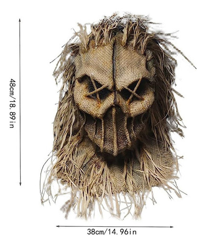 Máscara Látex Espantapájaros Halloween Terror Disfraz