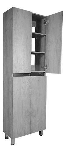 Cocina Integral Premium Decomobil Para Tarja Minimalista Color Lombardia - Mármol Negro