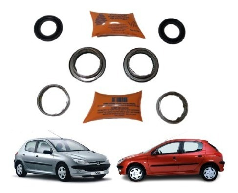 Imagem 8 de 10 de 2 Kit's Rolamento Eixo Traseiro Peugeot206/207 C/barra 47mm
