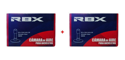 Pack 2 Cámaras Rbx 20x2.30/2.50 V/auto-schrader 48mm Bmx