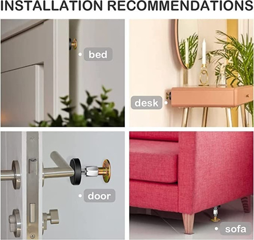 Tope Cama Pared Mueble Ajustable Antivibración Mediano 1 Uni