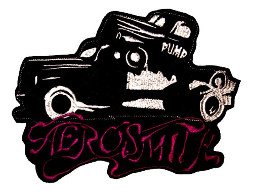 Parche Aerosmith Logo Pump Banda Musica Rock Grande Bordado