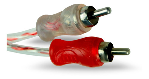 Imagem 3 de 4 de Kit 4 Cabos Rca 1 Metro Cobre 1m Automotivo Tech One Listras