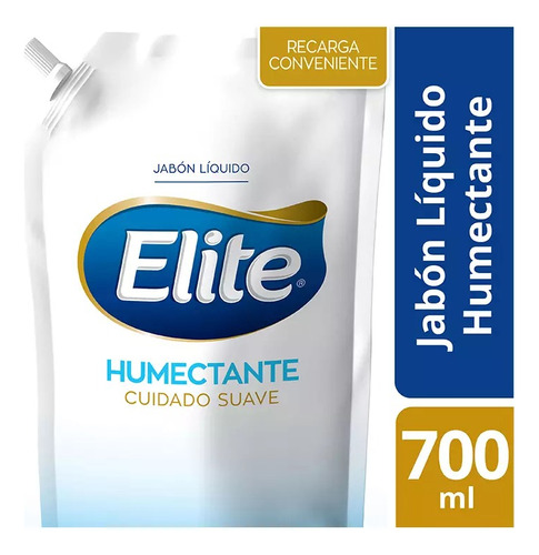 Elite Jabón Líquido Humectante Cuidado Suave Bolsa 700ml