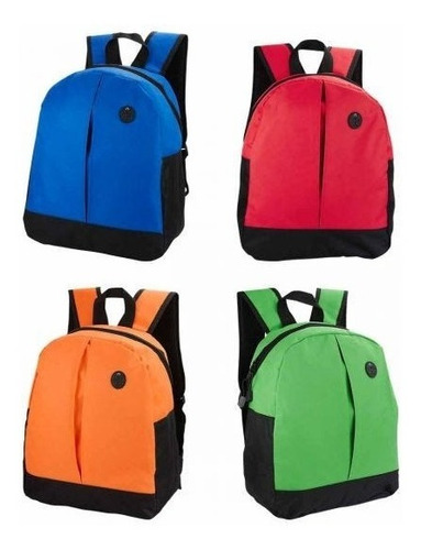Mochila Backpack Escolar Fabricada En Poliéster Pp Sin148