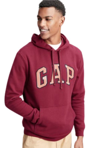 Gap Poleron Logo Hoodie Hombre Color Red Delicious