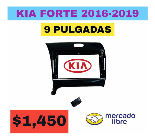 Base Frente Radio Kia Forte 2016-2019 9 Pulgadas