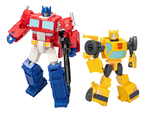 Optimus Prime e Bumblebee Transformers Legacy Core Class