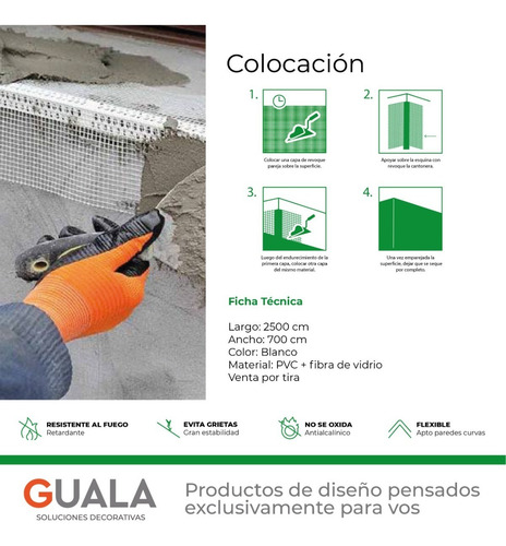 Imagen 4 de 8 de Cantonera Cubrecanto Con Malla Para Sistema Eifs X 2,5mts
